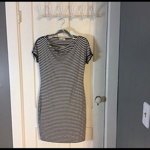 Calvin Klein navy/white stripe dress, size 8